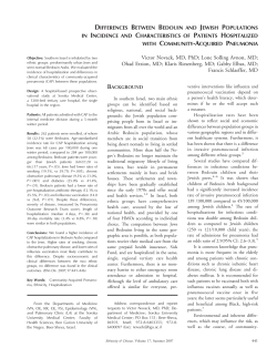 DIFFERENCES BETWEEN BEDOUIN AND JEWISH POPULATIONS
