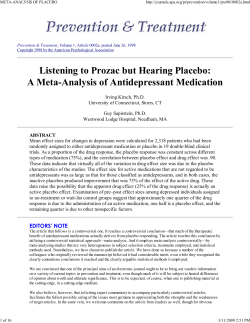 meta-analysis of placebo