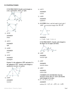 CCSS PRECISION Classify each triangle as acute, equiangular