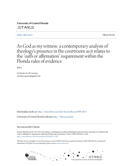 As God as my witness: a contemporary analysis of theology