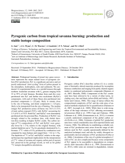 Pyrogenic carbon from tropical savanna burning