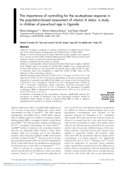 The importance of controlling for the acute