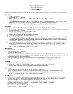 University of Oregon Intramural Sports Basketball Rules High