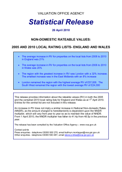 Statistical Release - UK Government Web Archive