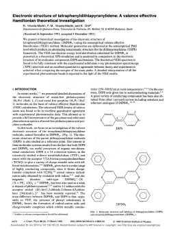 Electronic structure of tetraphenyldithiapyranylidene: A valence