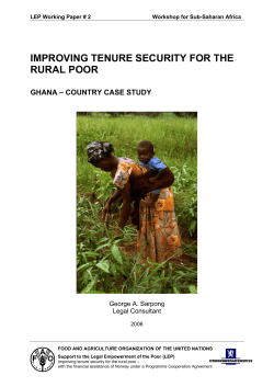 Ghana case study - Food and Agriculture Organization of the United