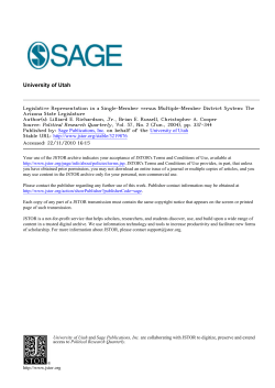 Legislative Representation in a Single-Member versus