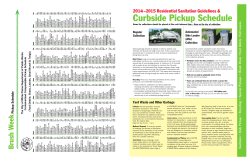 Sanitation Schedule - City of White Plains