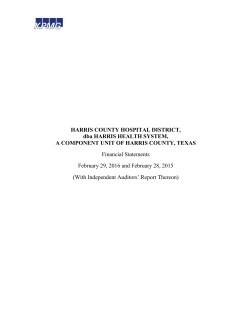 Feb. 29, 2016 - Harris Health System