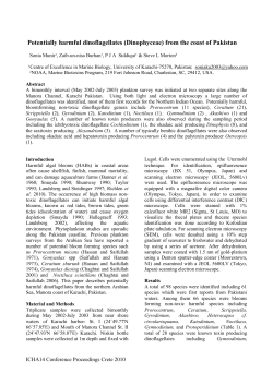 Potentially harmful dinoflagellates (Dinophyceae) from the