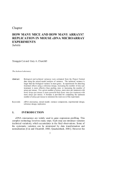 Chapter HOW MANY MICE AND HOW MANY ARRAYS?