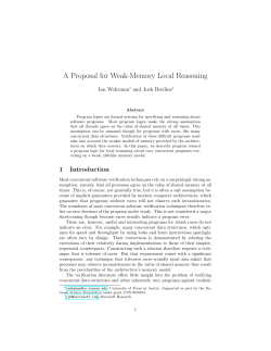 A Proposal for Weak-Memory Local Reasoning
