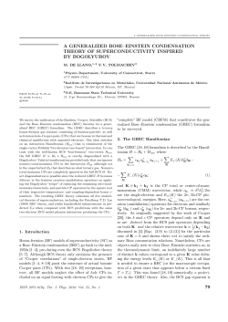 A GENERALIZED BOSE&ndash;EINSTEIN CONDENSATION THEORY OF
