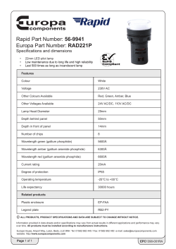 Rapid Part Number: 56-9941 Europa Part Number: RAD221P