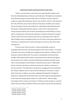 1 Barbarian Freedom and Roman Slavery under Nero