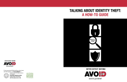 Talking abouT idenTiTy ThefT: a hoW-To guide - Anti