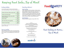 Keeping Food Safe&hellip;Top of Mind! - Dining Services &middot; Lafayette