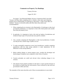 Comments on Property Tax Rankings