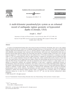 A multi-kilometer pseudotachylyte system as an exhumed record of