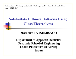 Solid-State Lithium Batteries Using Glass