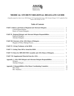 Medical Student Regional Delegate Guide