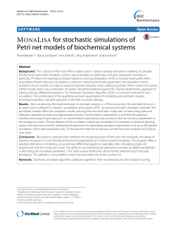 MONALISA for stochastic simulations of Petri net models of