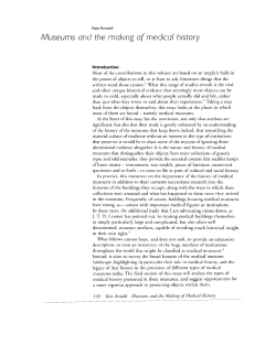Museums and the making ofmedical history