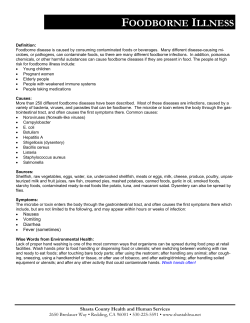 Foodborne Illness