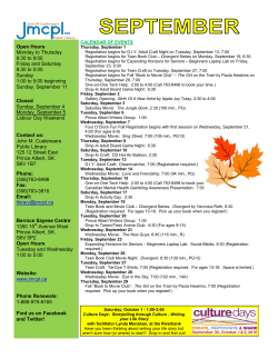 JMCP September 2016 newsletter - John M. Cuelenaere Public