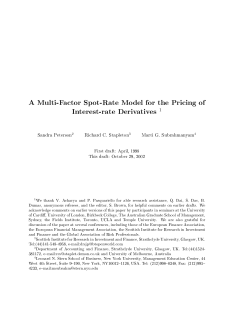 A Multi-Factor Spot-Rate Model for the Pricing of Interest-rate
