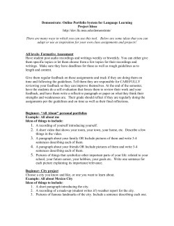 Demonstrate: Online Portfolio System for Language Learning