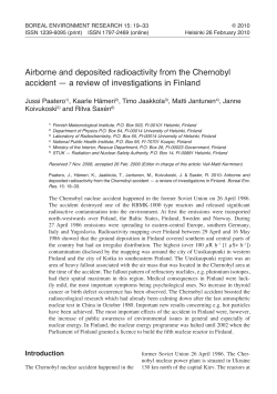 airborne and deposited radioactivity from the chernobyl accident