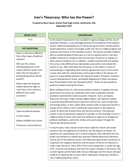 Iran`s Theocracy: Who has the Power?