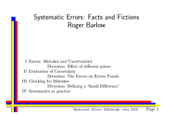 Systematic Errors: Facts and Fictions