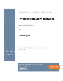 Intersection Sight Distance