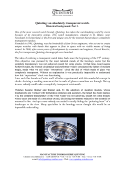 Quinting: an absolutely transparent watch.