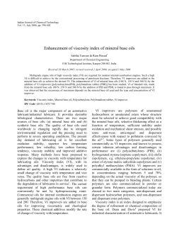 Enhancement of viscosity index of mineral base oils