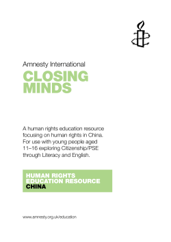closing minds - Amnesty International UK