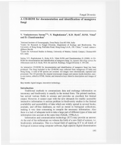 A CD-ROM for documentation and identification of mangrove fungi
