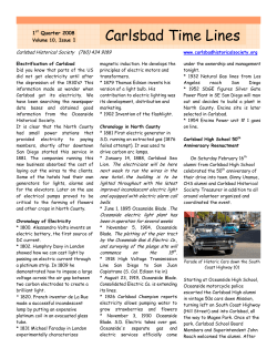 Carlsbad Time Lines - Carlsbad Historical Society