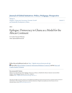 Epilogue: Democracy in Ghana as a Model for the African Continent