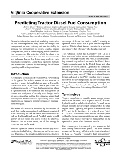 Predicting Tractor Diesel Fuel Consumption