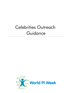 Celebrities Outreach Guidelines