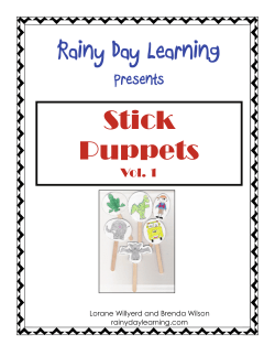 Rainy Day Learning Stick Puppets