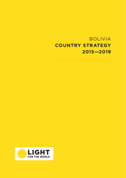 BOLIVIA country strategy 2015&mdash;2019