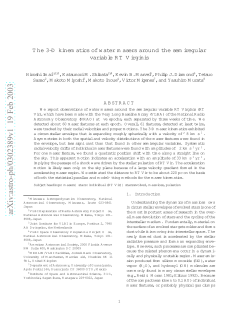The 3-D kinematics of water masers around the semiregular variable