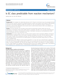Is EC class predictable from reaction mechanism? | BMC
