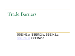 Trade Barriers
