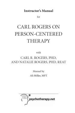 carl rogers on person-centered therapy