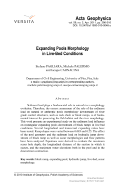 Expanding pools morphology in live